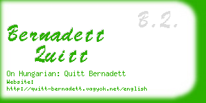 bernadett quitt business card